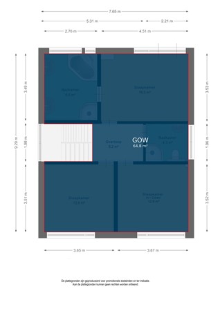 Floor plan - Schoolstraat 33, 6223 BD Maastricht 